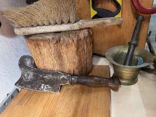 Hacha antigua de carnicero