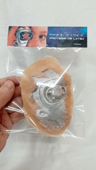 Prótesis Látex Terminator T-800 Base Plata