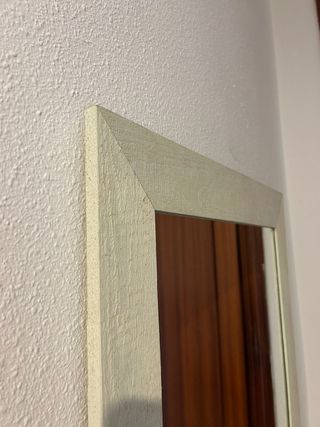 Espejo Madera Natural Blanco 118x59 cm