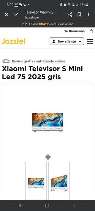 Xiaomi TV S Mini LED 75 2025 gris