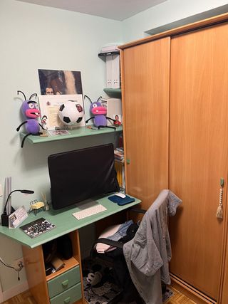Mueble habitación con cama, armario  y escritorio