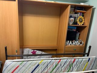 Mueble habitación con cama, armario  y escritorio