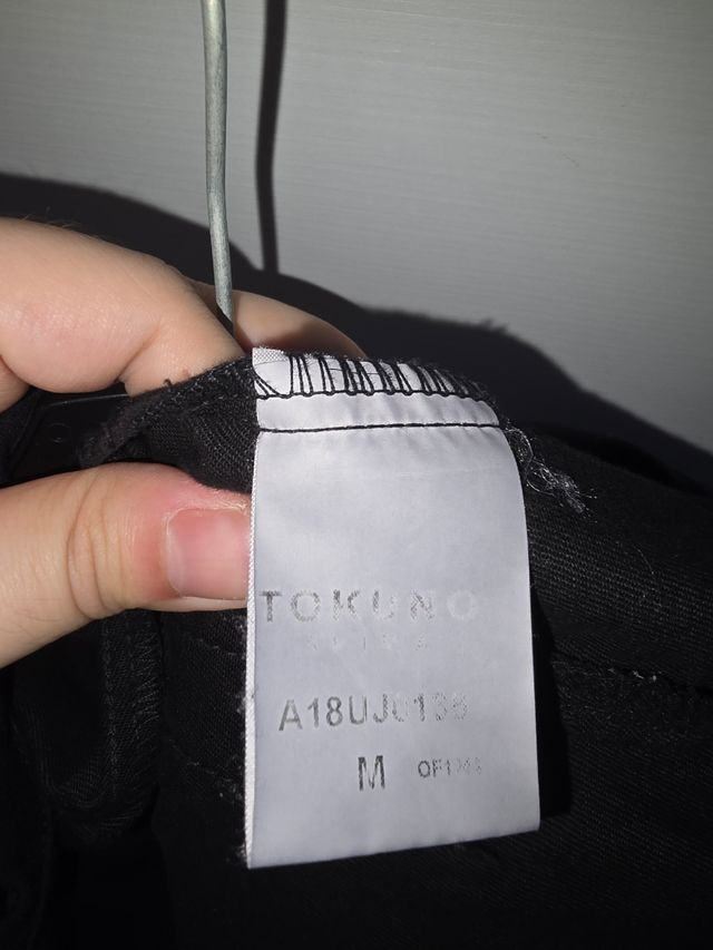 Gilet in jeans nero taglia M