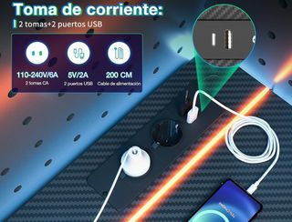 Scrivania da gioco con luci a LED 