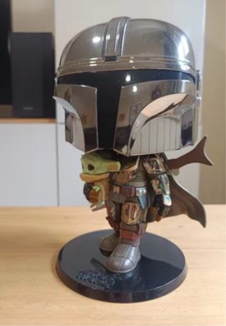 Figura Funko Pop Mandalorian y Grogu 10 pulgadas
