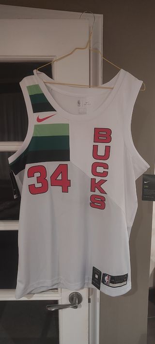 Camiseta NBA Nike Bucks #34 Giannis Antetokoumpo 