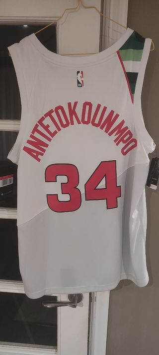 Camiseta NBA Nike Bucks #34 Giannis Antetokoumpo 