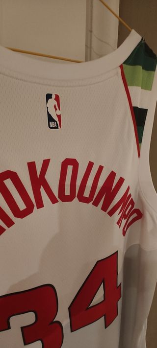 Camiseta NBA Nike Bucks #34 Giannis Antetokoumpo 