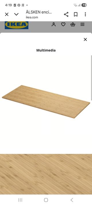 Encimera ÅLSKEN Bambú