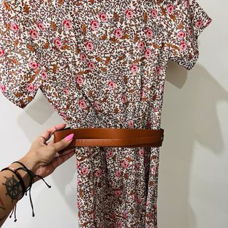 Vestido Midi Estampado Flores