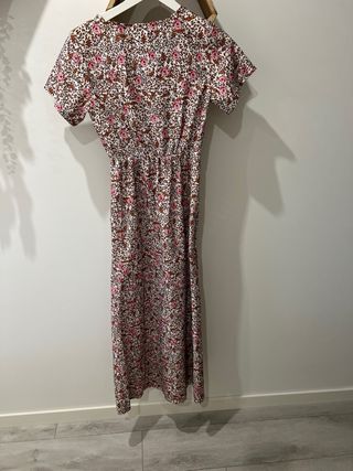 Vestido Midi Estampado Flores