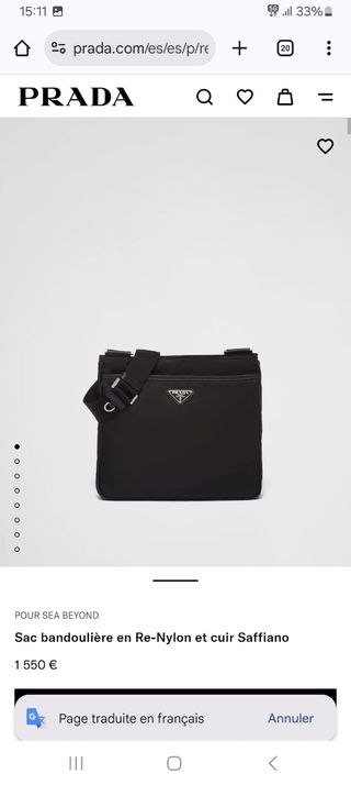 Bolso bandolera Prada Re-Nylon Cuero Saffiano