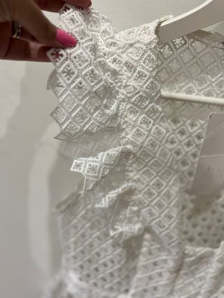 Blusa Zara Troquelada Blanca 