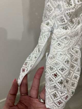 Blusa Zara Troquelada Blanca 