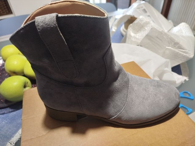 Tronchetti camoscio grigi n.40