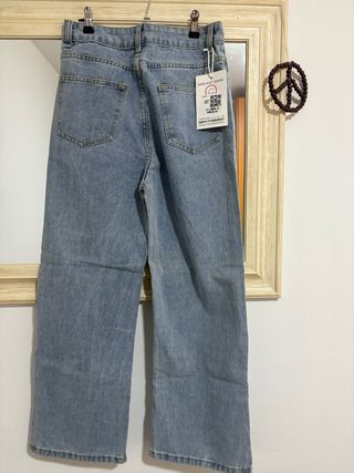 Pantalones vaqueros anchos con lazos