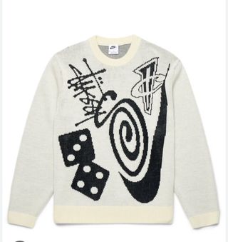 Jersey Stussy x Nike Negro y Blanco