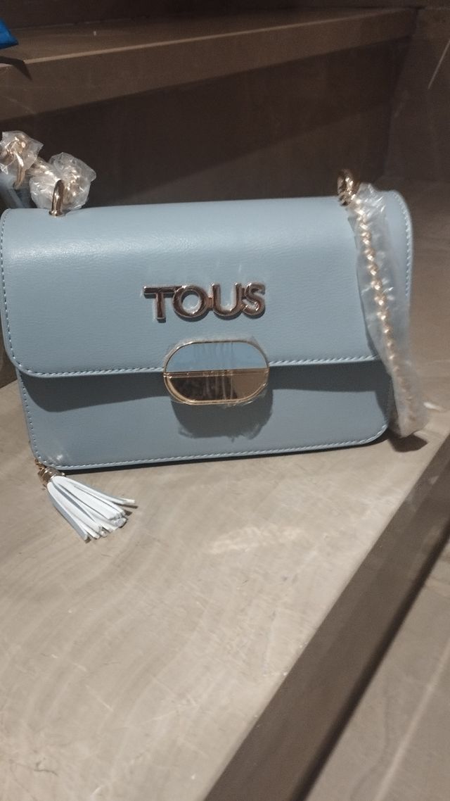 Bolso  azul y dorado