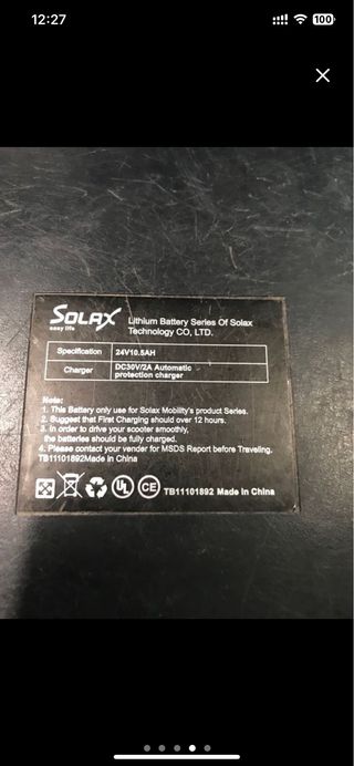 Reparacion de bateria de litio para scooter solax