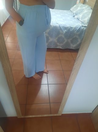 Pantalón premamá azul 