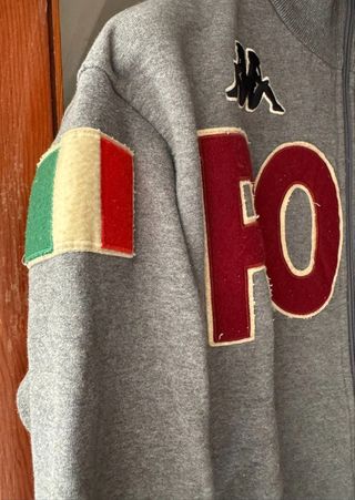 Chaqueta Kappa AS Roma Oficial Gris Roja