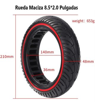 Rueda maciza 8.5×2 para patinete xiaomi