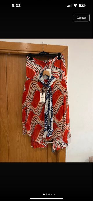 Conjunto Zara Estampado Ondas