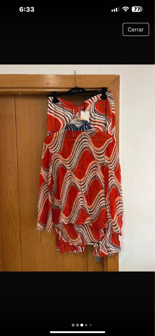 Conjunto Zara Estampado Ondas