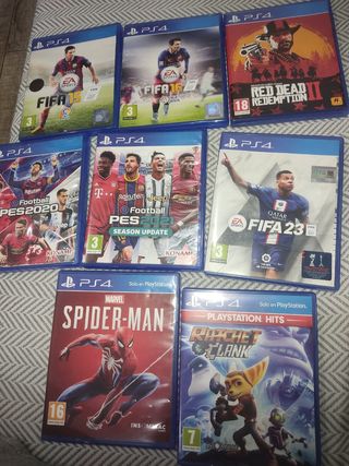 PS4 Juegos: FIFA, PES, Spider-Man, Ratchet