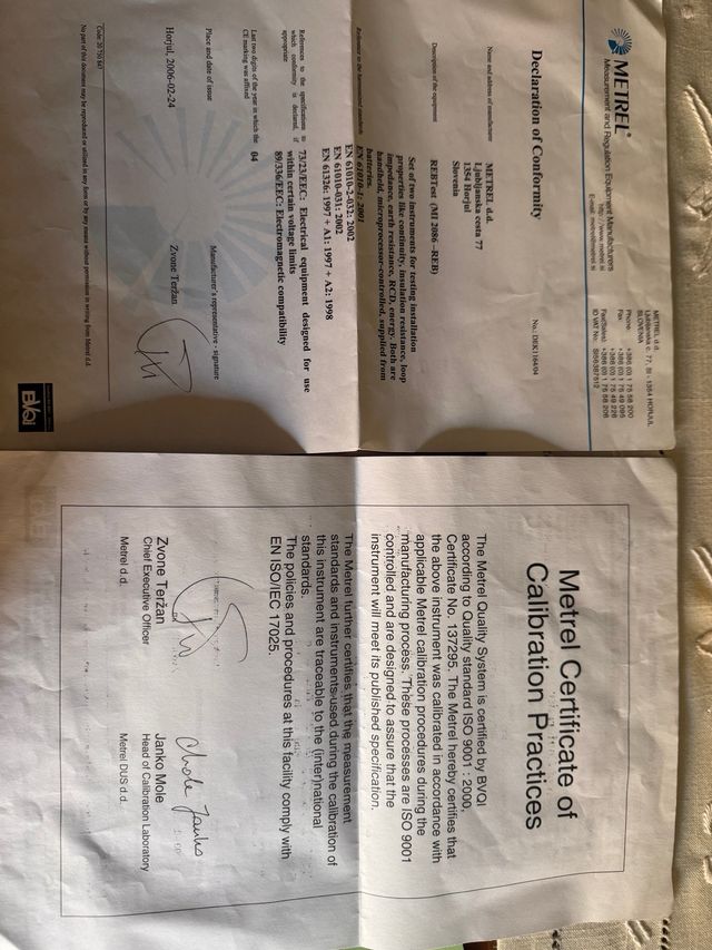 Equipo de medida METREL REBT