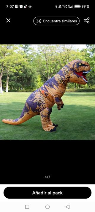 Disfraz Dinosaurio Inflable Adulto