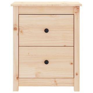 vidaXL Mesitas de noche 2 uds madera maciza