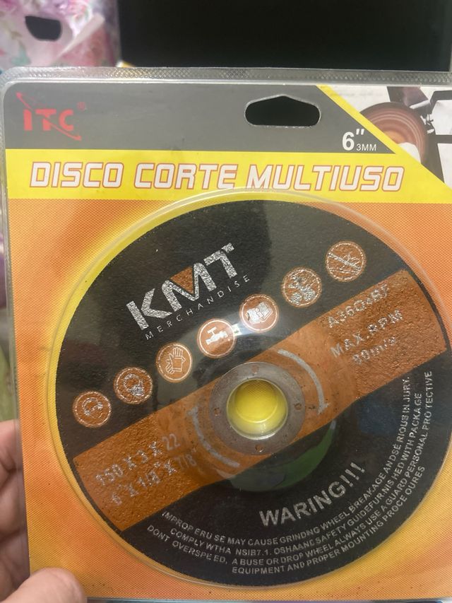 Disco de corte multiusos KMT 6 3mm
