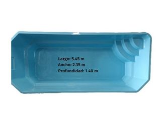 Piscina de poliéster azul