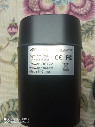 Cámara vigilancia y cableado