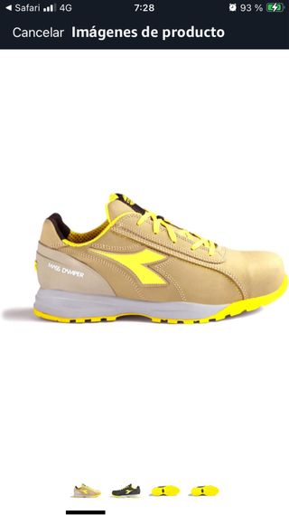 Zapato seguridad Diadora beige/amarillo nuevo