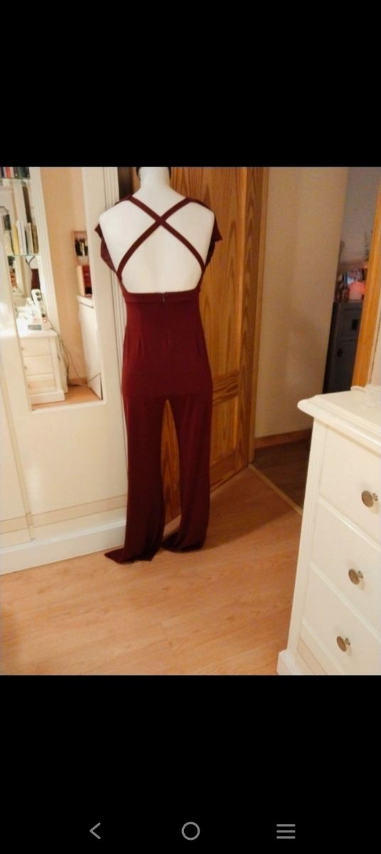 Mono largo mujer rojo