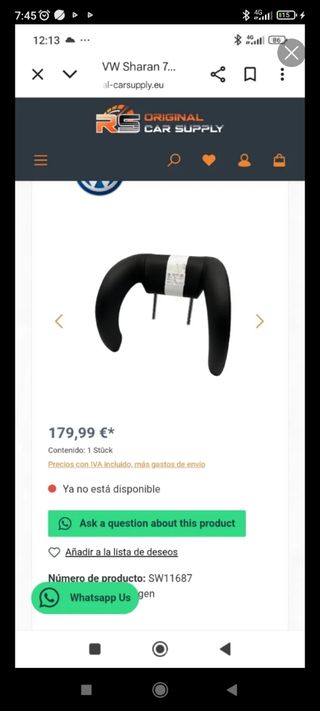 OFERTA!!....Reposacabezas Seguridad VW SEAT Sharan