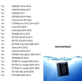Indicador cambio de marchas moto Honda motor EFI