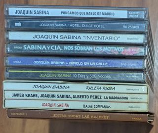 Lote Joaquín Sabina - 10 CDs + Libro 2 CD + Libro.
