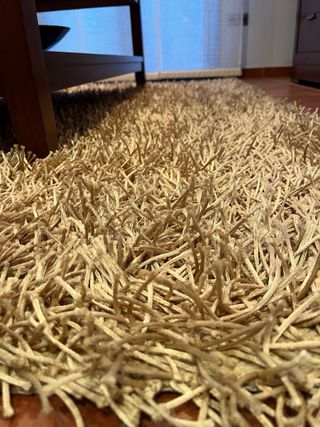 Alfombra de salón  color café claro/dorado