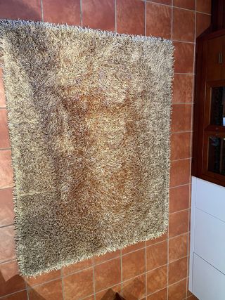 Alfombra de salón  color café claro/dorado