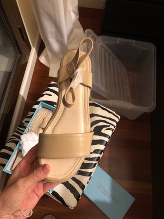 Sandalias Nino Amore cuña beige mujer talla 37
