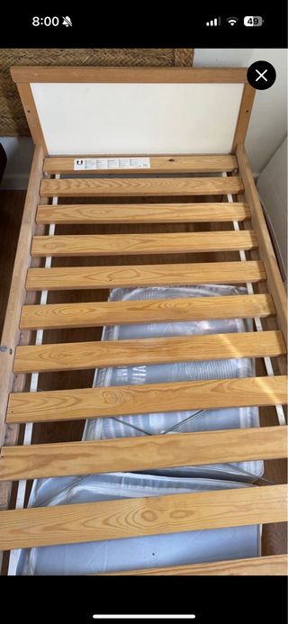 Cama infantil SINGLAIR. estructura y somier