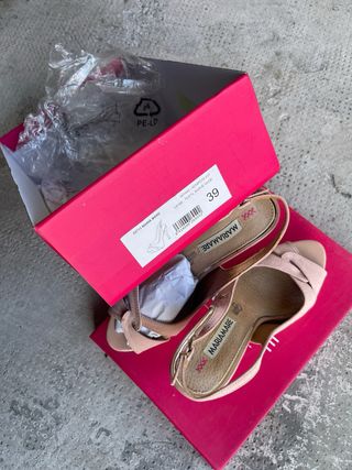 Scarpe Mariam beige/rosa tacco alto