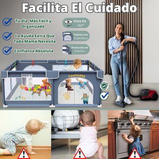 CoolKiddy - Parque Infantil Bebé 120x120 Nuevo