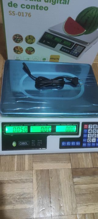 Báscula portátil digital comercial 40kg estrenar 