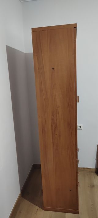 Mueble vitrina y cajones madera