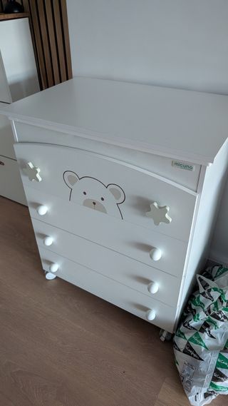 Cambiador Micuna blanco con osito
