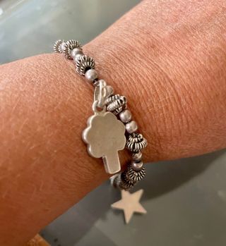 Bracciale Argento 925 Vintage con Ciondoli 